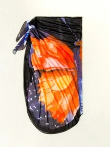 SHEIN Swim Women's Butterfly Printed Kimono Summer - Multicolor - View 2