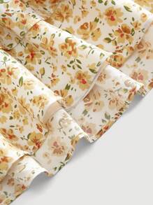 SHEIN MOD Women'S Front Tie Floral Print Spaghetti Strap Dress - Yellow - View 3