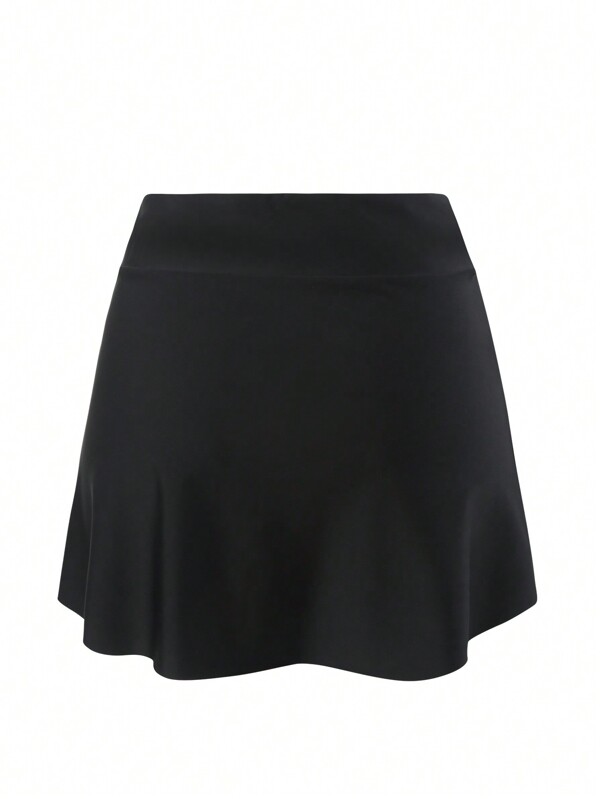 Swim Basics Summer Beach Women's Solid Color Skirted Swimwear Bottoms Music Festival