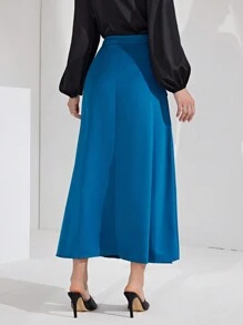 Modelyn Women's High Waist Pleated Skirt Fall Cloth For Women - Blue - View 2