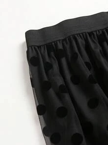 Jupe En Maille À Pois Pour Femmes De Grande Taille