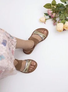 New Arrival Girls' Simple Style Outdoor Anti-Slip Soft Bottom Sandals - Multicolor - View 2
