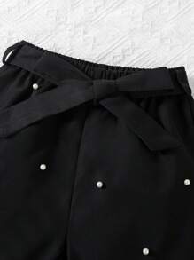 SHEIN Junge Mädchen Perlen Freizeithose
