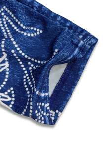 Leggings efecto denim con estampado & con estampado de mariposa