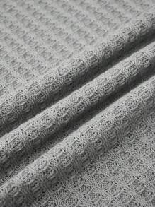 Chiquease Solid Color Lace Hem T-Shirt - Grey - View 5