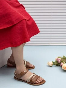 Nieuwkomers Veelzijdig Meisjes Minimalistische stijl Buitenshuis Antislip Zachte zool Casual Sandalen