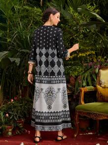 Divindia Women's Floral Printed Dress