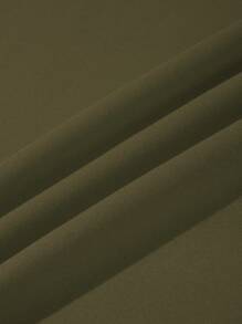 Men'S Slogan Skull Printed Round Neck Sweatshirt - Army Green - View 6