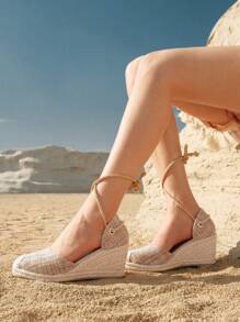 Styleloop Tacones De Cuña De Mujer Modernos Y Cómodos - Albaricoque - Ver 5