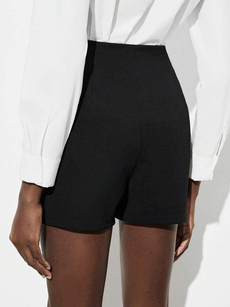 SHEIN Maija Women's Asymmetric Hem Skorts With Color Block Women Easter Summer Easter Party Beach Summer Holiday Vacation Going Out Graduation Elegant Women's Blouses Casual Blouse For Women Formal Attire For Women Office Wear Women Business