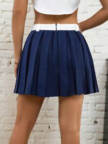 Aveloria 女式撞色层叠荷叶边半身裙