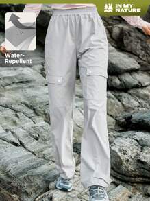 In My Nature 女款純色戶外工裝褲 - 淺灰色 - 查看 8