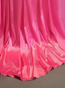 SHEIN Váy Maxi Dây Spaghetti In Dopamine Nhiều Màu Cho Bé Gái Tuổi Teen Kèm Đuôi Váy Đính Kim Sa Lấp Lánh Thích Hợp Cho Tiệc Sinh Nhật, Tiệc, Biểu Diễn, Đám Cưới, Mọi Mùa - Màu Hồng Tươi - Xem 3