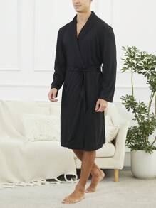 Men'S Long Sleeve Robe With Belt