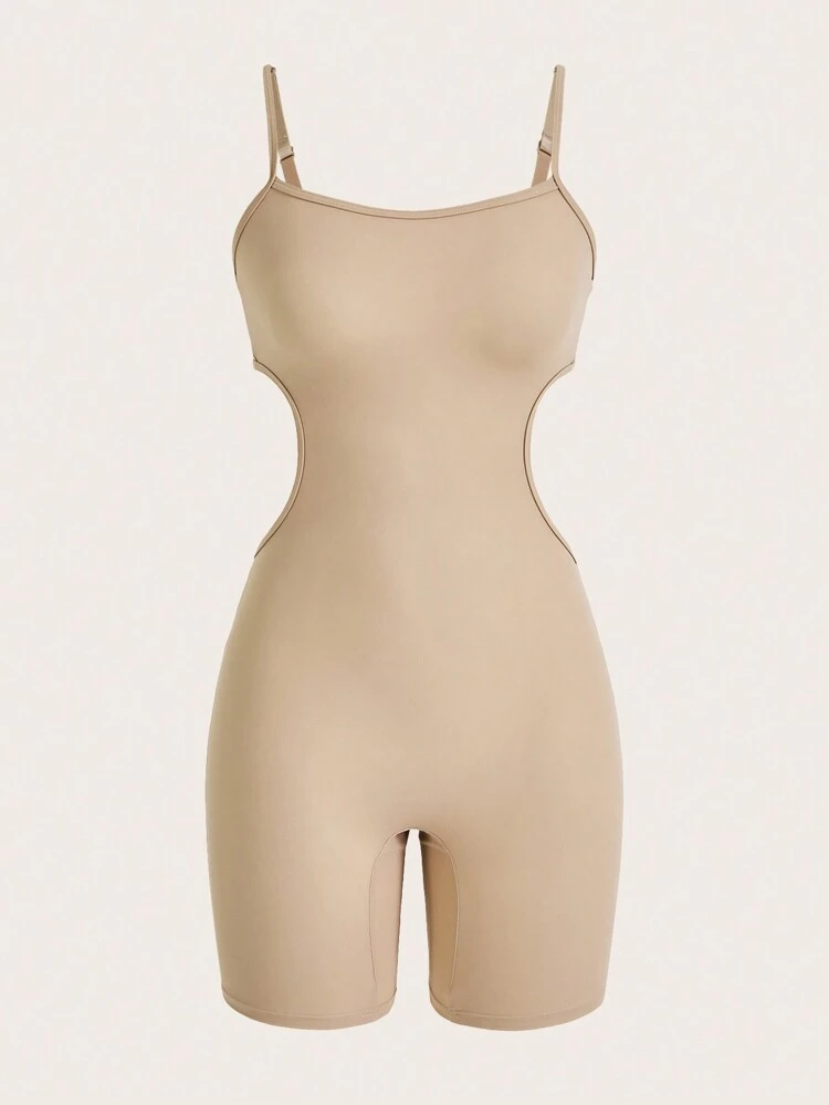 Women's Waist Hollow Out Cami Romper Shapewear