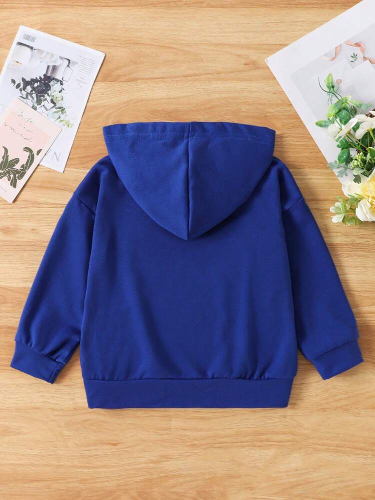 Young Girl's Casual Sporty Hooded Sweatshirt With English Slogan Print For Fall/Winter
