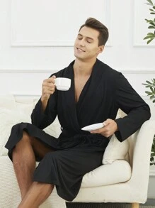 Men'S Long Sleeve Robe With Belt