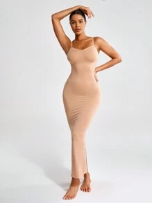 SHAPORA Women's Sleeveless Shapewear Dress - Apricot - View 6