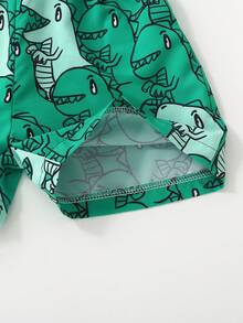 SHEIN Young Boy'S Comfortable Printed Athletic Shorts With Cute And Fun Patterns Perfect For Daily Wear In Spring And Summer - Multicolor - View 4
