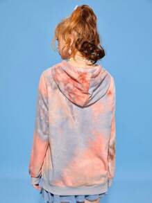 SHEINNeu Women's Tie-Dye Drawstring Hoodie