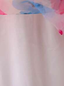 SHEIN DRMZ Tween Girl Tween 女童刺绣网眼提花圆领短袖派对礼服 适合婚礼季节 - 彩色 - 查看 10