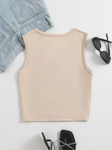 Teenage Girls' Tank Top For Summer - Khaki - View 2
