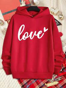 Manfinity Hypemode Sudadera Con Capucha Roja De Punto Para Hombre En Tamaño Grande - Rojo - Ver 3