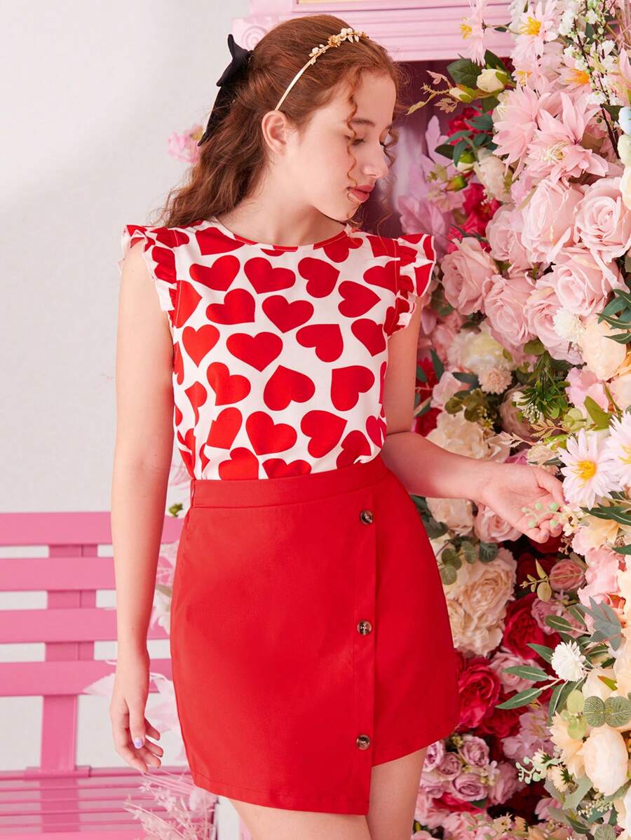 Teen Wrap Shirt With Skirt In Woven Fabric main image 0