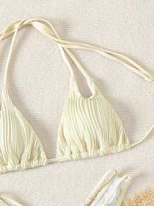 Swim SXY 女士掛脖優雅性感比基尼套裝音樂節 - 白色 - 查看 5