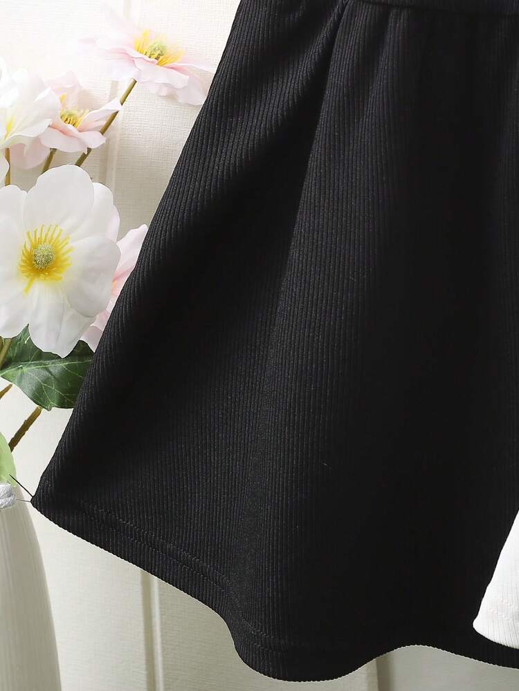 New Arrival Baby Girl Casual Simple Style Asymmetrical Collar Sleeveless Dress With Elastic And Comfortable Material, 3 Colors/Set