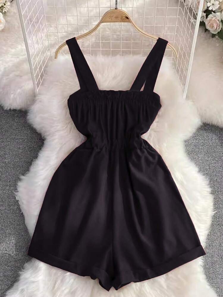 Plus Size Women's Glove & Cami Design Romper