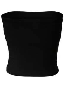INAWLY Women'S Solid Color Strapless Top