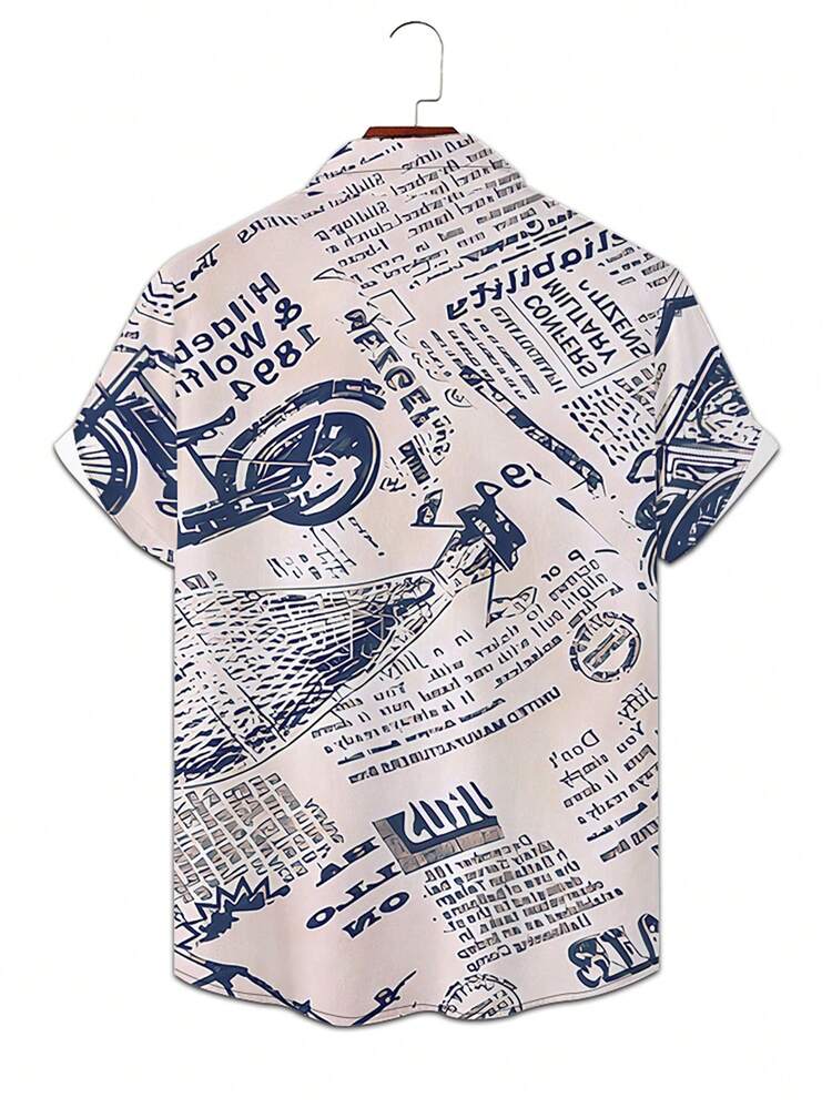 Men's Fashion All Over Print Short Sleeve Shirt