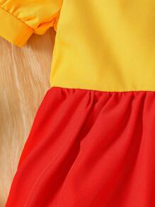 SHEIN 寶寶女孩宮廷風格四色華麗貴族服裝 - 彩色 - 查看 6