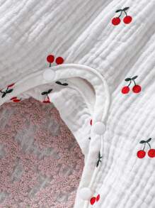 SHEIN Baby Girl Cherry Print ärmlös Romper