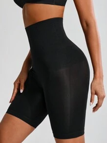 SHAPORA Women's Solid Color High Waist Shapewear Shorts - Black - View 6