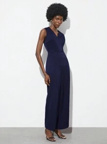Maija Ladies' Solid Color Casual Jumpsuit