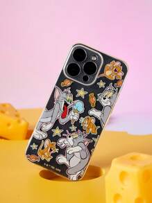 TOM & JERRY X SHEIN 半透明手繪手機殼 - 無色 - 查看 3