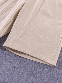 SHEIN Tween Boy Chinese Frog Button Dancing Lion Print Shirt And Solid Shorts Set