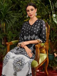 Divindia Women's Floral Printed Dress