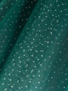 SHEIN Tween Girls' Glittery Dress With Bow Decoration - Green - View 6