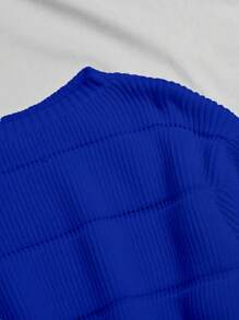 Franclia pull femme à col rond, manches longues, pull tricoté à manches longues pour l'automne et l'hiver - Bleu azur - Voir 3