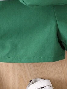 Baby Boy Letter Print Short Sleeve Top + Shorts + Bag 3pcs Outfit Set