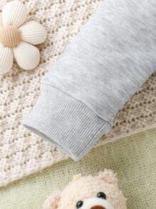 Baby Mädchen Casual Sportlich Hoodie, Tank Top Und Hose Set Mit Minimalistischem Buchstaben-druck-design, Frühling Und Herbst