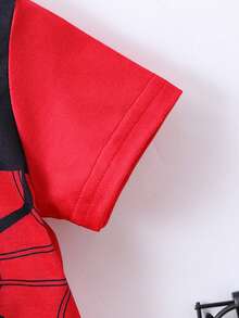 Baby Boys' Fashionable Color Block Spider Printed Outfit - Multicolor - View 3