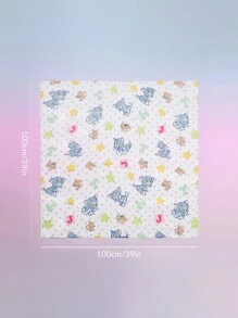 TOM & JERRY X SHEIN 卡通图案柔软、轻盈、透气双层天然竹纤维婴儿毯、沙发毯、浴巾、多用途毯 [Oeko-Tex认证]