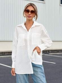 SHEIN Essnce Camisa Casual De Primavera Para Mujeres