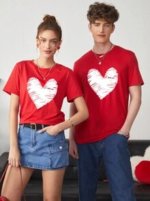 Manfinity Hypemode Men's Red Knitted Round Neck Short Sleeve T-Shirt - Red - View 2
