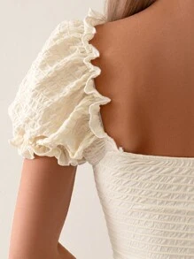 Swim Chiccia Của phụ nữ Xu hướng: Cắt giảm Ống tay áo Áo tắm một mảnh - Màu be - Xem 3