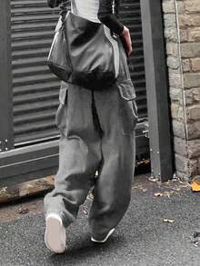 女士高腰宽松阔腿牛仔裤